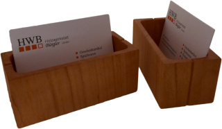 Gesch&auml;ftskarten-Boxe in Kirsche